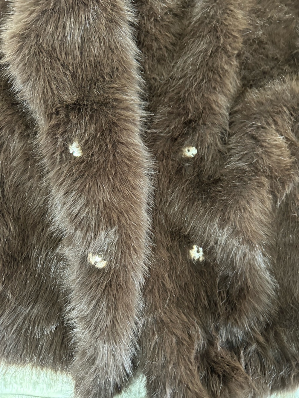 New Brown Faux Fur Coat - Picture 8 of 11
